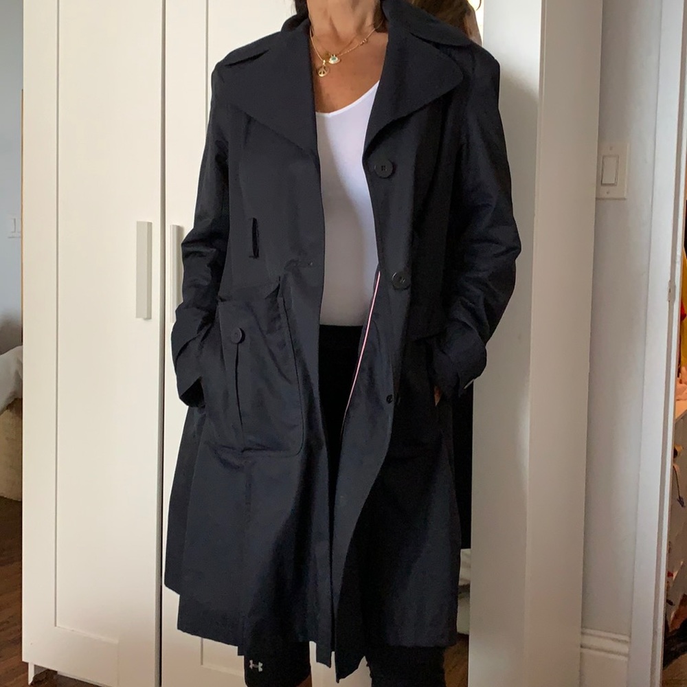 DKNY Navy Trench Coat